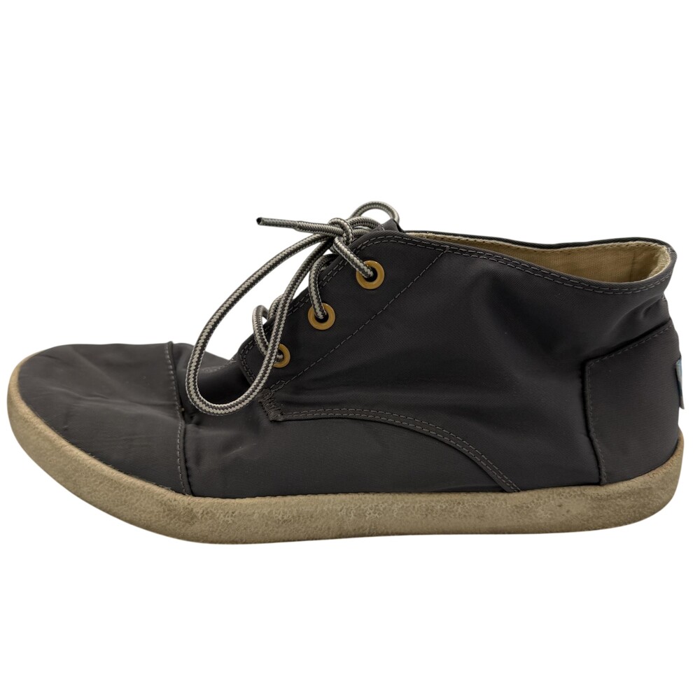 TOMS Shoes Mens Size 9 Gray Synthetic Lace Up Casual Comfort Chukka Sneakers